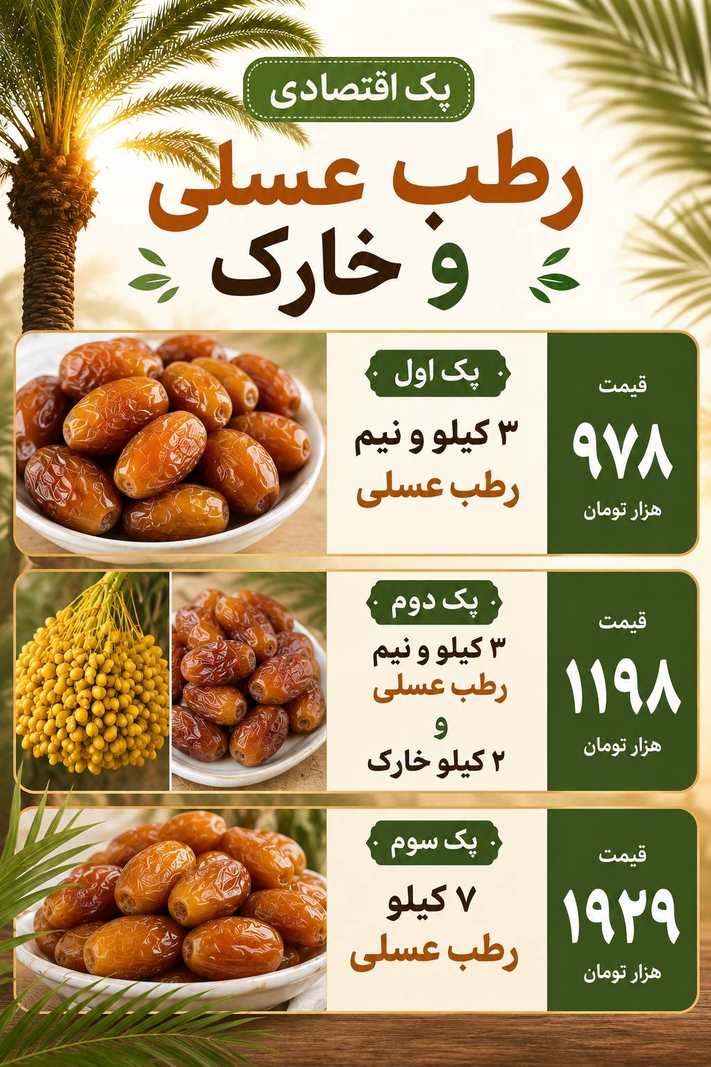 رطب عسلی اقتصادی